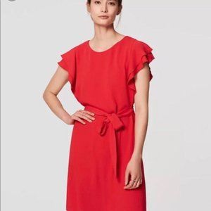 Ann Taylor LOFT - NWT - Size Small -  Red Flutter Shift Dress